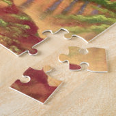 Vibrant Toscane Landscape Sunset Oranje Green Legpuzzel (Zijkant)