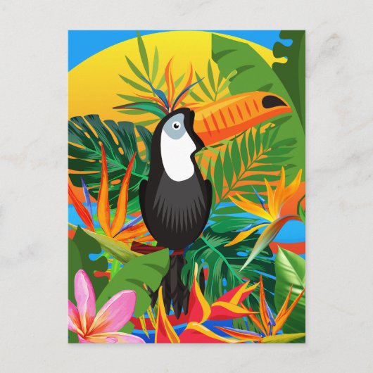 Vibrant Toucan Tropical Rainforest Briefkaart (Voorkant)
