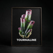 Vibrant Tourmaline Crystal Poster