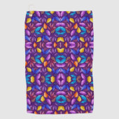Vibrant towel featuring a symmetrical pattern golfhanddoek (Voorkant)