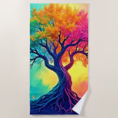 Vibrant Tree of Life: Roots of Hope Design Strandlaken (Voorkant)