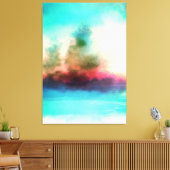 Vibrant Trees Clouds Abstract landschap Canvas Afdruk (Insitu (Woonkamer))