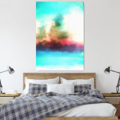 Vibrant Trees Clouds Abstract landschap Canvas Afdruk (Insitu (Slaapkamer))
