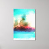 Vibrant Trees Clouds Abstract landschap Canvas Afdruk (Voorkant)