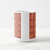 Vibrant Tribal Fusion Geometric Symmetry Pattern Koffiemok (Center)