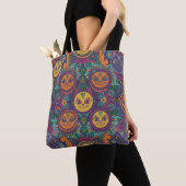 Vibrant Tribal Spirit Cats Tote Bag (Dichtbij)
