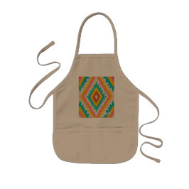 Vibrant Tribe, Bold Geometric Boho Pattern Kinder Schort