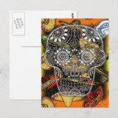 Vibrant Tribute: Mexicaanse Dag van de Doden Briefkaart (Voorkant / Achterkant)