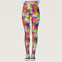 Vibrant Trippy Jiggle Pattern-Leggings
