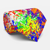 Vibrant Trippy Jiggle Pattern-Stropdas Stropdas (Opgerold)