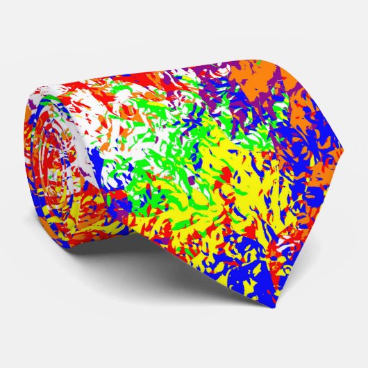 Vibrant Trippy Jiggle Pattern-Stropdas Stropdas (Opgerold)