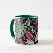Vibrant tropical botanical mok (Voorkant links)