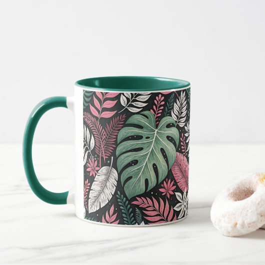 Vibrant tropical botanical mok (Met donut)