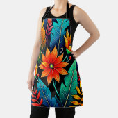 Vibrant Tropical Flower Art Schort (Insitu)