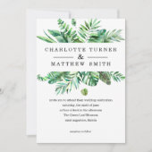 Vibrant Tropical Foliage Weddenschap Kaart (Voorkant)