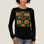 Vibrant Tropical Hibiscus Flower All-Over Print Sh Tri-Blend Shirt (Voorkant)