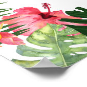 Vibrant Tropical Lijst Weddenschap Welkomstteken Poster (Hoek)