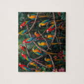 Vibrant Tropical Macaws Jungle Legpuzzel (Verticaal)