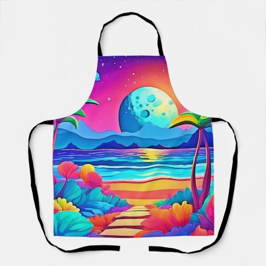 Vibrant Tropical Night Escape Schort (Voorkant)