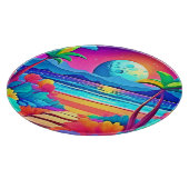 Vibrant Tropical Night Escape Snijplank (Hoek)