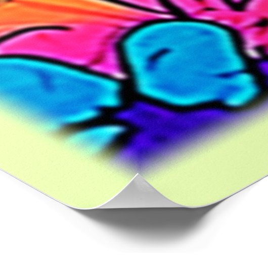 Vibrant Tropical Sunset Beach Poster (Hoek)