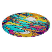 Vibrant Tropical Sunset Beach Snijplank (Hoek)