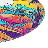Vibrant Tropical Sunset Beach Snijplank (Hoek)