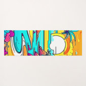 Vibrant Tropical Sunset Beach Yogamat (Achterkant (horizontaal))