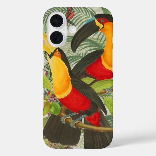 Vibrant Tropical Toucan Birds Art Exotic Jungle  Case-Mate iPhone Case (Achterkant)