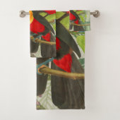 Vibrant Tropical Toucan Birds Art Exotic Oerwoud Bad Handdoek (Insitu)