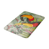 Vibrant Tropical Toucan Birds Art Exotic Oerwoud Badmat (Gekanteld)