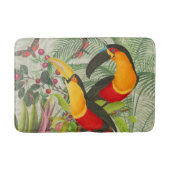 Vibrant Tropical Toucan Birds Art Exotic Oerwoud Badmat (Voorkant)