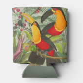 Vibrant Tropical Toucan Birds Art Exotic Oerwoud Blikjeskoeler (Achterkant)