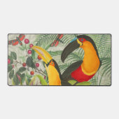 Vibrant Tropical Toucan Birds Art Exotic Oerwoud Bureaumat (Voorkant)