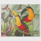 Vibrant Tropical Toucan Birds Art Exotic Oerwoud Cadeaupapier (Vlak)