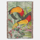 Vibrant Tropical Toucan Birds Art Exotic Oerwoud Deken (Voorkant Verticaal)