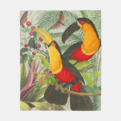 Vibrant Tropical Toucan Birds Art Exotic Oerwoud Fleece Deken (Voorkant)