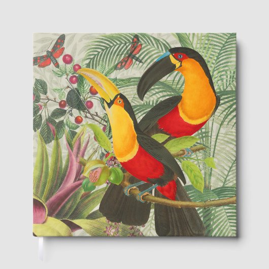 Vibrant Tropical Toucan Birds Art Exotic Oerwoud Gastenboek (Voorkant)