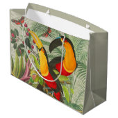 Vibrant Tropical Toucan Birds Art Exotic Oerwoud Groot Cadeauzakje (Achterkant Gekanteld)