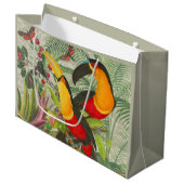 Vibrant Tropical Toucan Birds Art Exotic Oerwoud Groot Cadeauzakje (Voorkant Gekanteld)