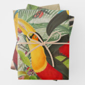 Vibrant Tropical Toucan Birds Art Exotic Oerwoud Inpakpapier Vel (In situ)