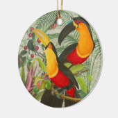 Vibrant Tropical Toucan Birds Art Exotic Oerwoud Keramisch Ornament (Links)