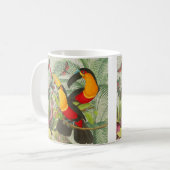 Vibrant Tropical Toucan Birds Art Exotic Oerwoud Koffiemok (Voorkant links)