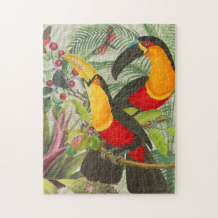 Vibrant Tropical Toucan Birds Art Exotic Oerwoud Legpuzzel