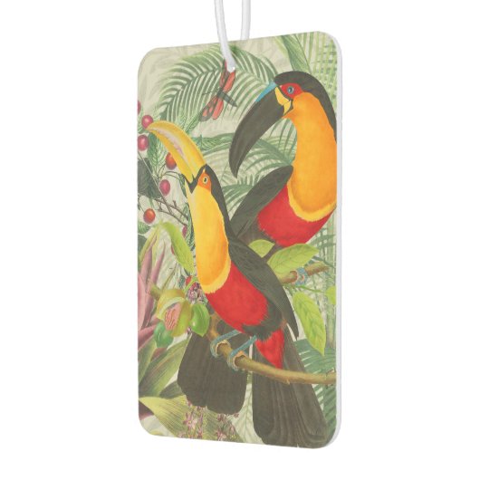 Vibrant Tropical Toucan Birds Art Exotic Oerwoud Luchtverfrisser (Links)