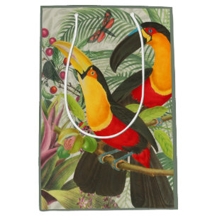 Vibrant Tropical Toucan Birds Art Exotic Oerwoud Medium Cadeauzakje