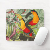 Vibrant Tropical Toucan Birds Art Exotic Oerwoud Muismat (Met muis)