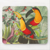 Vibrant Tropical Toucan Birds Art Exotic Oerwoud Muismat (Voorkant)
