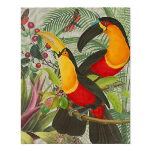 Vibrant Tropical Toucan Birds Art Exotic Oerwoud Perfect Poster