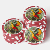 Vibrant Tropical Toucan Birds Art Exotic Oerwoud Poker Chips (Opstapeling)